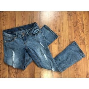 2 PAIRS - DISTRESSED BOOTCUT ROYAL BLUE Jeans Sz 3